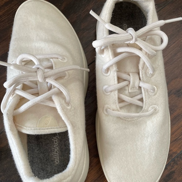 Allbirds Wool Cruiser Off White Lace-Up Sneakers - Picture 2 of 5
